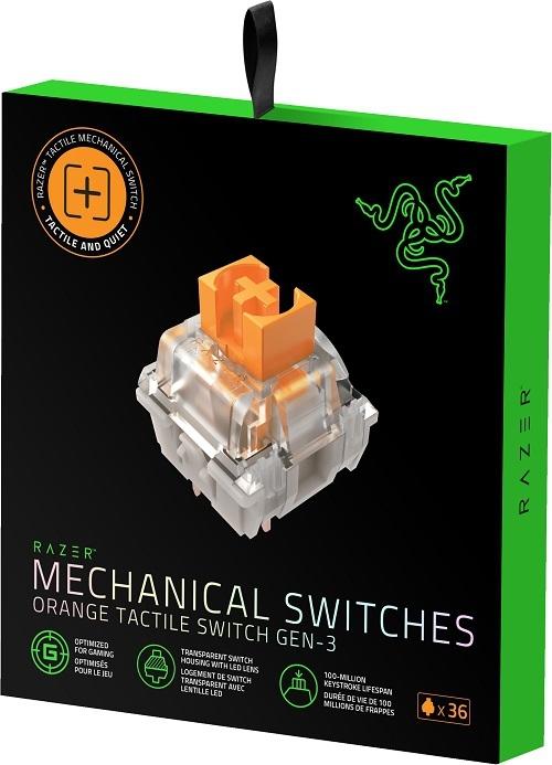 Actual product image Razer Orange switch set (orange/transparent, 36 pieces) (Eng. Int., Cable)