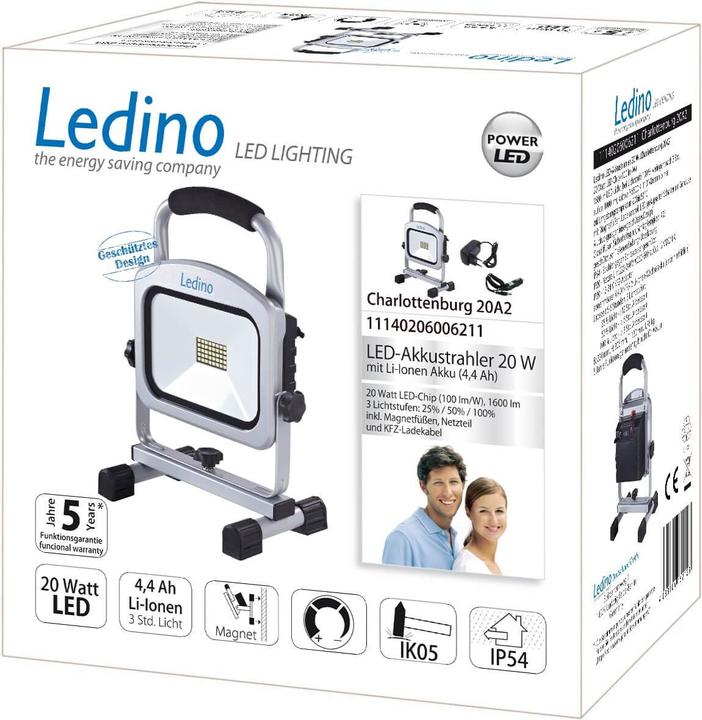 Produktbild Ledino Akku Scheinwerfer Charlottenburg 20A2 20 W (LED)