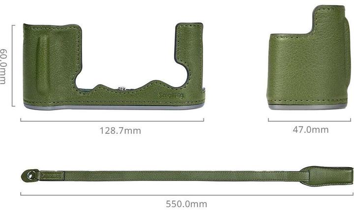 Image du produit SmallRig 4711 Kit demi-coque en cuir pour X T50 (Vert) (Étui pour accessoires de caméra, 1.26 l)