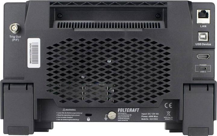 Actual product image Voltcraft DOV1002 Digital-Oszilloskop 100 MHz 2-Kanal 1.25 GSa/s 50 Mpts 12 Bit (CAT II)
