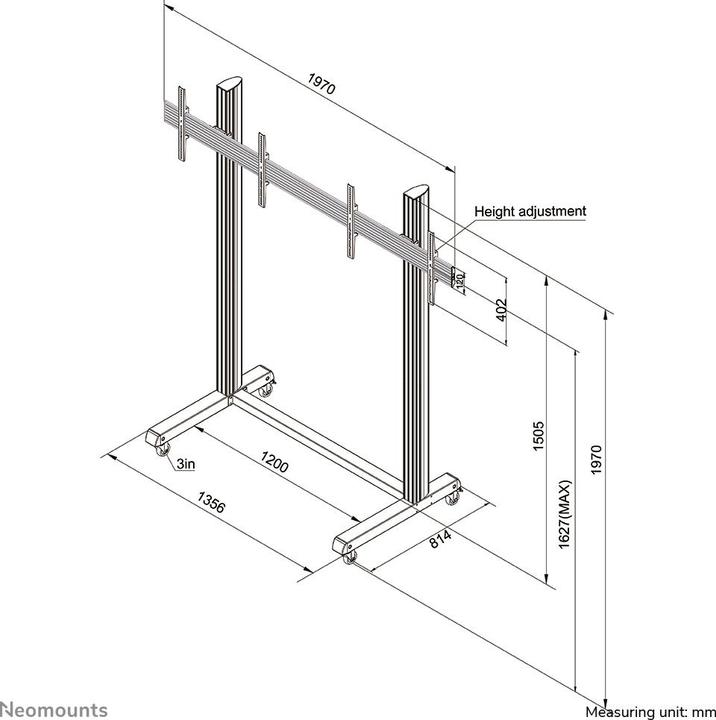 Image du produit Neomounts BOS 2TFT 2xhori 1/2 (65", 30 kg)