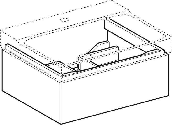 Image du produit Geberit Keramag / Meuble sous-lavabo Xeno blanc brillant 1 tiroir de 60 cm 500505011 (58 x 46 x 22 cm)