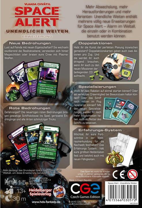 Produktbild Czech games edition CZ018 - Unendliche Weiten: Space Alert, ab 12 Jahren (Erweiterung, DE-Ausgabe) (Deutsch)