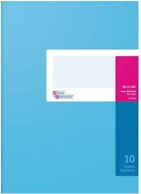 Produktbild König & Ebhardt Spaltenbuch DIN A4 hellblau/magenta 10 Spalten 40 Bl. (40 x)