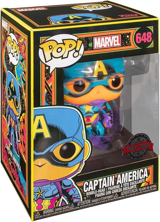 Image du produit Funko POP! - Marvel - Black Light: Captain America