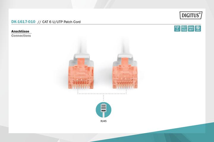 Image du produit Digitus Câble réseau (UTP, CAT6, 1 m)