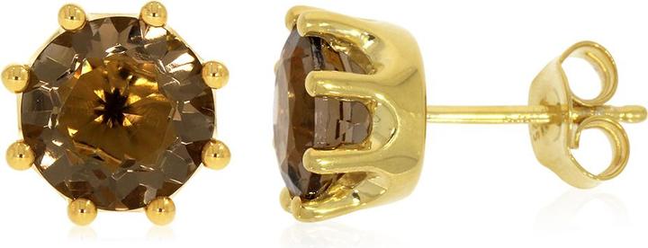Produktbild Xen Ohrstecker mit Rauch HT-Quarz ca. 3,78 ct. vergoldet (925 Sterling Silber)