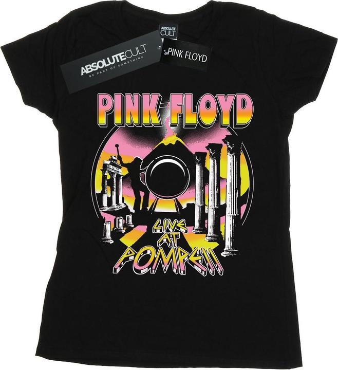 Actual product image Pink Floyd Womens/Ladies Live At Pompeii Volcano Cotton T-Shirt (S)