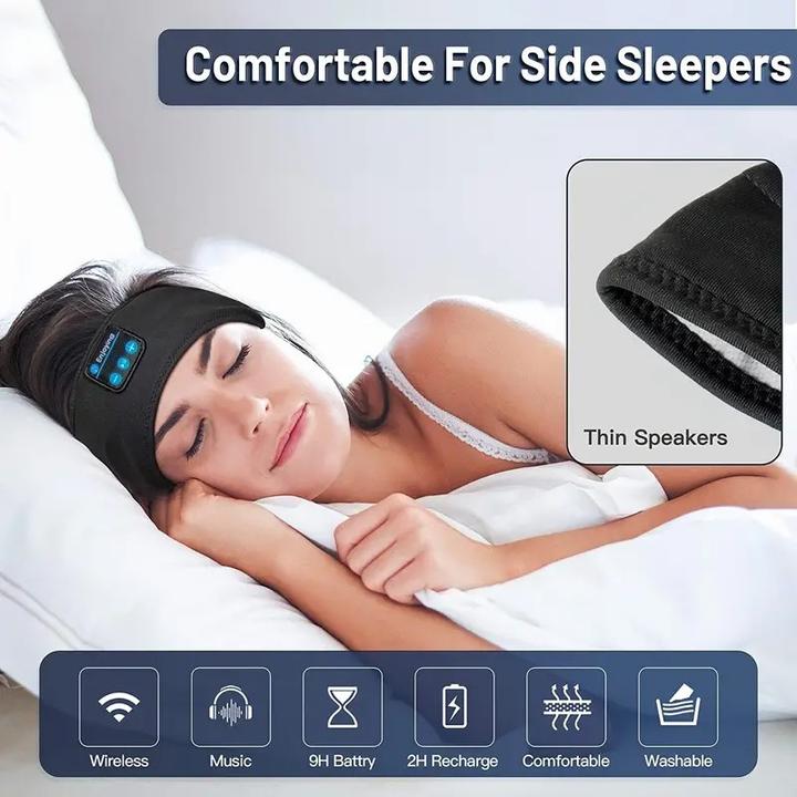 Image du produit Cbx Bandeau Bluetooth avec écouteurs, écouteurs de sommeil sans fil Noir (10 h, Sans fil)