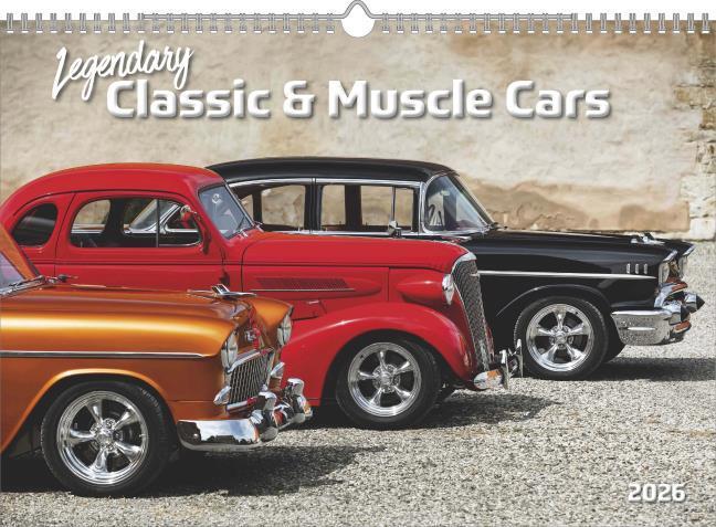 Immagine prodotto Legendary Classic & Muscle Cars 2026 - Wand-Kalender - Auto-Kalender - 42x29,7 - Oldtimer (Tedesco)