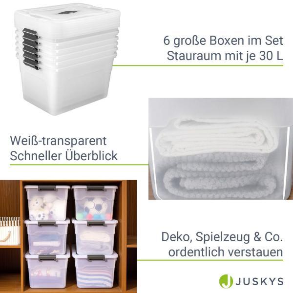 Actual product image Juskys Storage box set with lid (33 x 45 x 26 cm, 30 l)