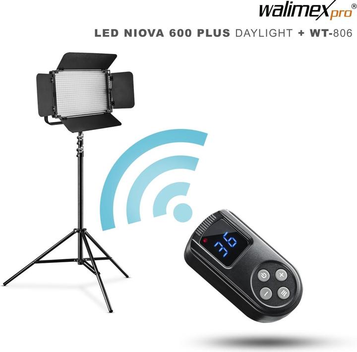 Actual product image Walimex LED Niova 600 Plus Daylight + Tripod WT-806 (Surface luminaire)