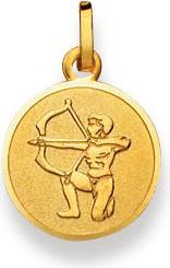 Immagine prodotto Natsumi Schmuck Ciondolo Segno Zodiacale Treasures in oro 18K/750 rotondo con angelo (Oro giallo 750/18 K Oro giallo)