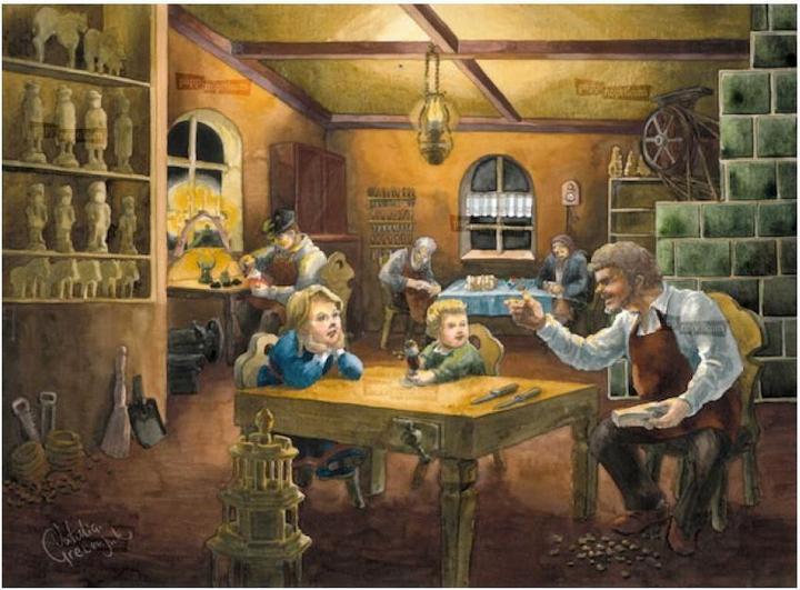 Pappnoptikum 1055 - Erzgebirge Christmas Workshop (folded card) (1 pcs.)