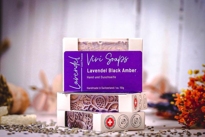 Immagine prodotto Vivi Soaps Sapone alla lavanda e ambra nera (Sapone duro)