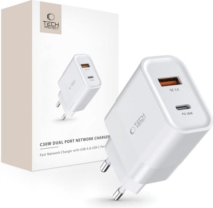 Tech-Protect Download 1x USB-A 1x USB-C 3 A (9589046926792) (30 W)