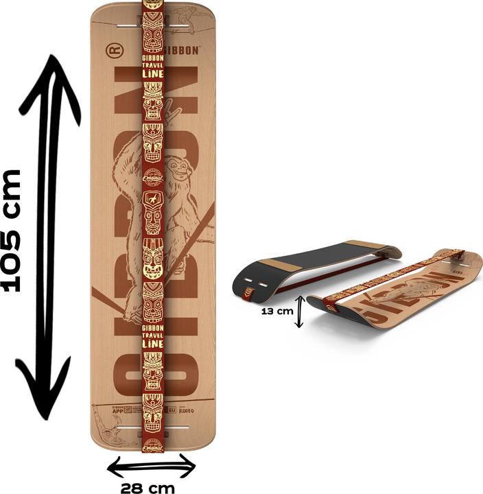 Actual product image Gibbon Gboard Set Roots Rocker Travel (1.06 m)
