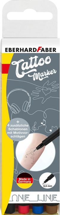 Immagine prodotto EberhardFaber Penna per tatuaggi una linea 4 pezzi, multicolore