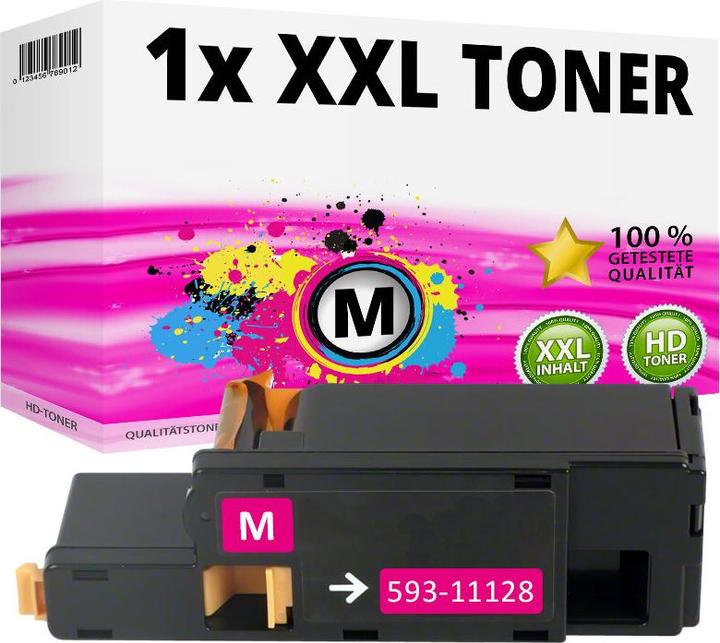 Produktbild Druckfuxx 1x XXL TONER für DELL C1660W 593-11128 V3W4C PATRONE KARTUSCHE MAGENTA