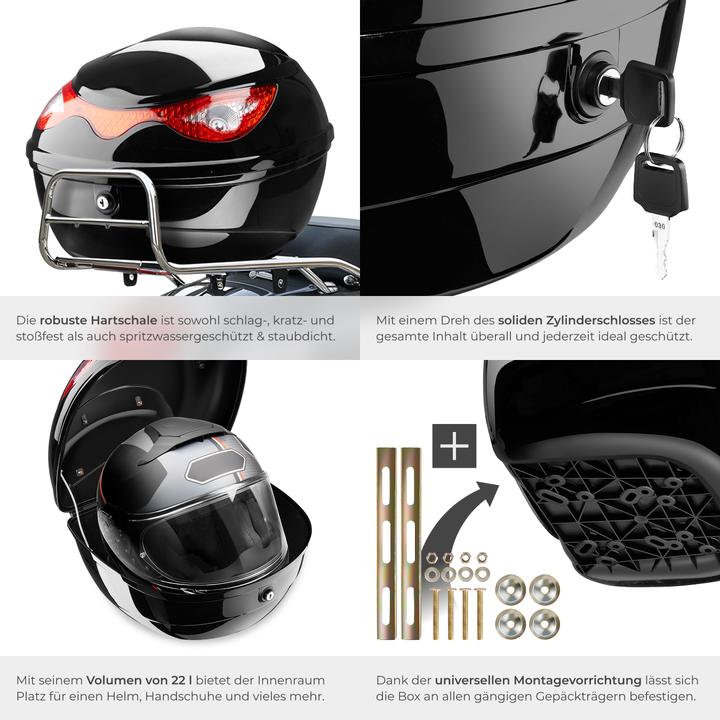 Produktbild tectake Motorradkoffer (22 l)