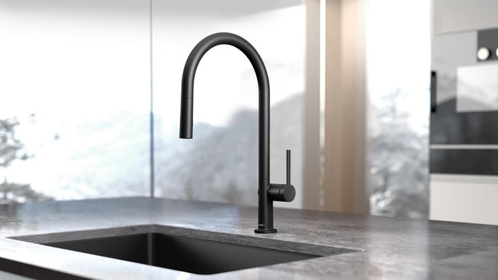 Produktbild hansgrohe HG Einhebel-Spültischmischer 210 TALIS M Ausziehbrause mattschwarz