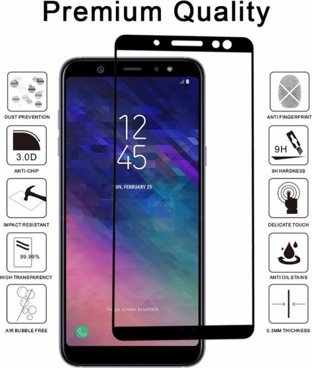 Produktbild Screenguard Samsung Galaxy A6 2018 Full Screen Panzerglas Schutzfolie 2.5D 9H (1 Stück, Samsung Galaxy J6 (2018))