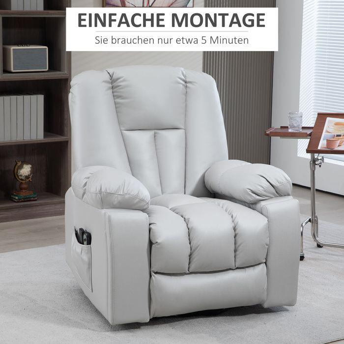 Actual product image Swisshandel24 Senior armchair with stand-up aid, electric, with 8 massage points, remote control, 94x96x106cm