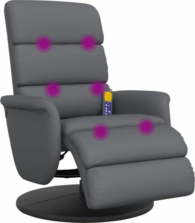 Produktbild VidaXL Massagesessel mit Fussteil Grau Kunstleder,Farbe