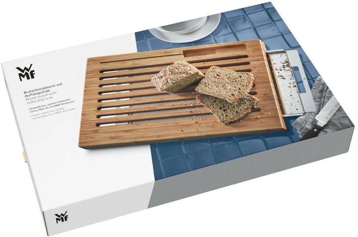 Actual product image WMF Bread cutting board with crumb catcher Bamboo in grid form and blade-friendly