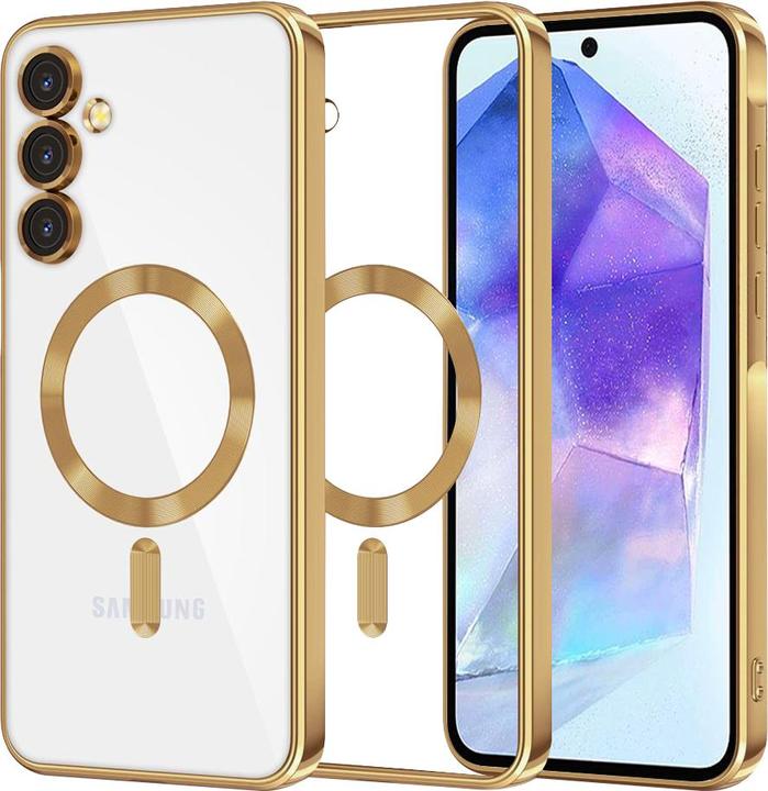 Actual product image Techsuit - Luxury Crystal MagSafe - Samsung Galaxy A55 5G - Gold (Samsung Galaxy A55)