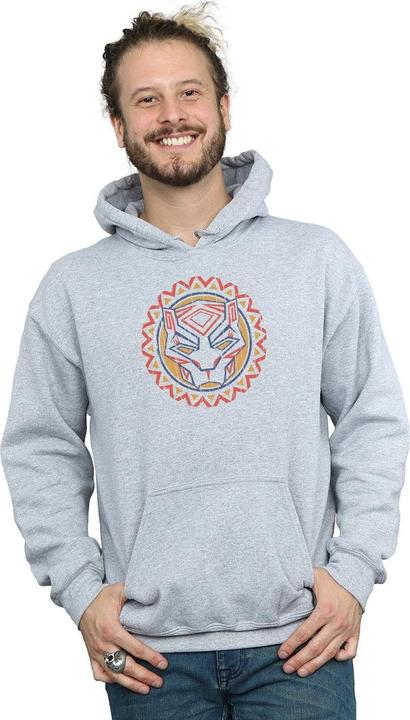 Actual product image Mens Black Panther Tribal Panther Icon Hoodie (XXL)