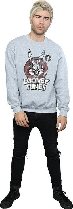 Actual product image Looney Tunes Mens Bugs Bunny Circle Logo Sweatshirt (S)