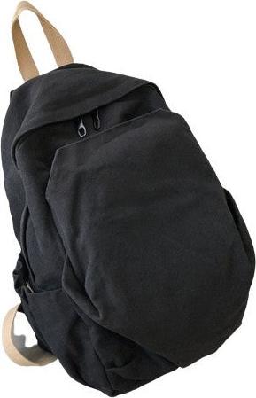 Actual product image Only-Bags.Store Vintage canvas backpack, large capacity school bag, solid colour backpack, computer backpack