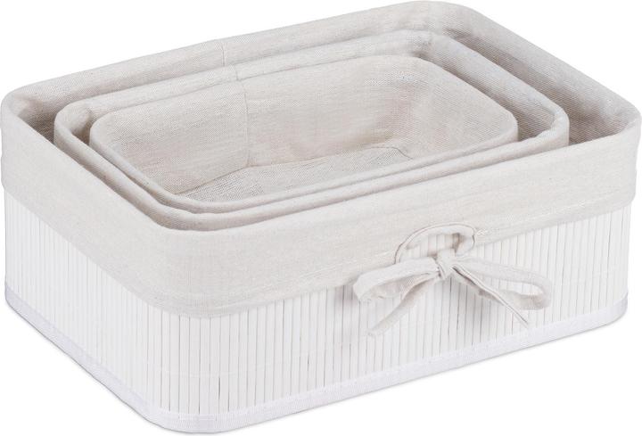 Immagine prodotto Relaxdays 3x cestino di stoccaggio (3 x, 32 x 22,5 x 12 cm)