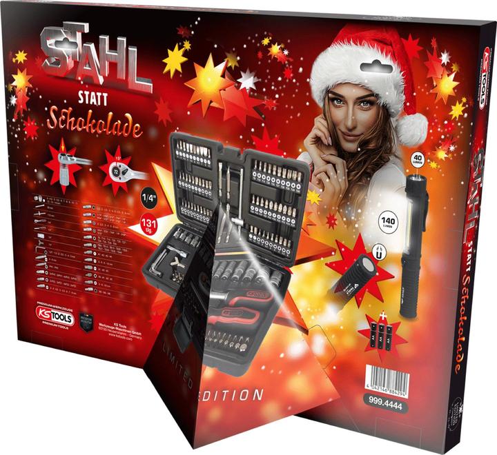 Productafbeelding KS Tools Adventskalender, inbusset 131 st - 999.4444