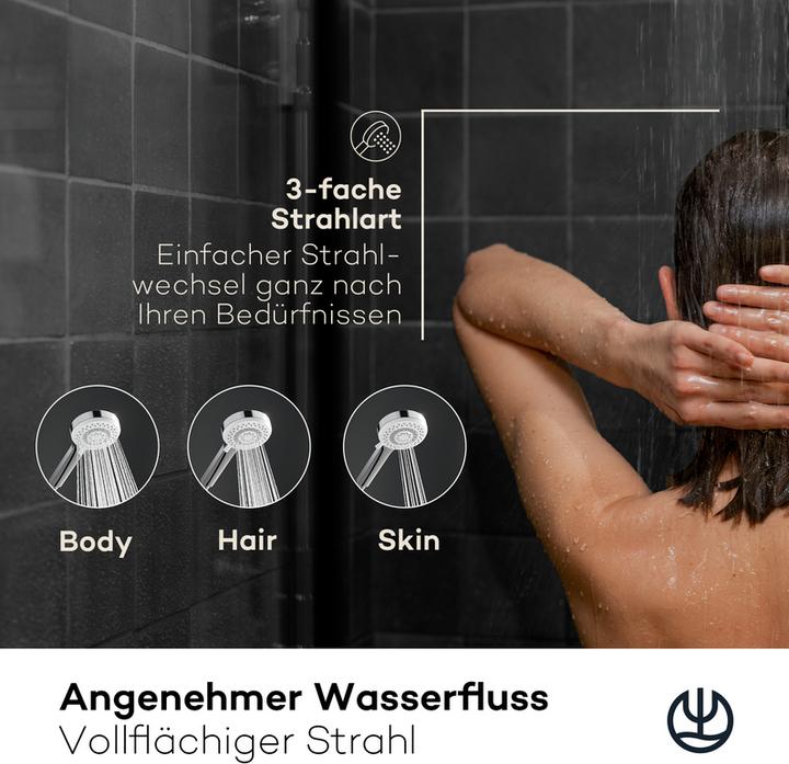 Actual product image Kludi X1 shower head (3 Beam types, 15 l/min)