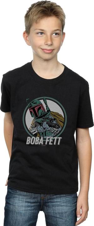 Image du produit Star Wars - T-shirt BOBA FETT RETRO CIRCLE - Garçon (152, 158)