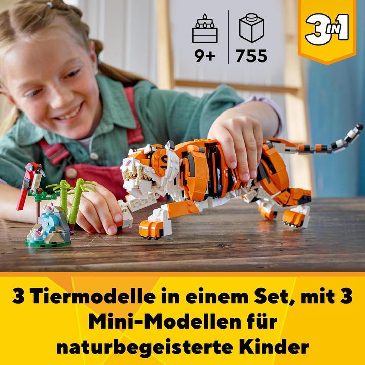 Image du produit LEGO Tigre majestueux (31129, LEGO Creator 3-in-1)