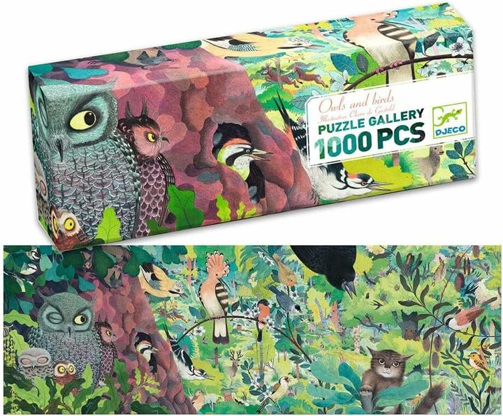 Produktbild Djeco Puzzle Gallery Owls and birds (1000 Teile)