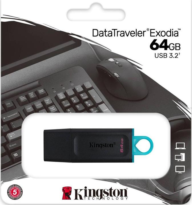 Actual product image Kingston DataTraveler Exodia (64 GB, USB-A, USB 3.2)