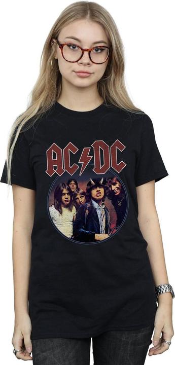 Actual product image AC/DC Womens/Ladies Highway To Hell Circle Cotton Boyfriend T-Shirt (L)