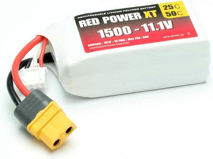 Image du produit Red Power Pack d'accus pour modélisme (LiPo) 11.1 V 1500 mAh Softcase XT60 (11.10 V, 1500 mAh)