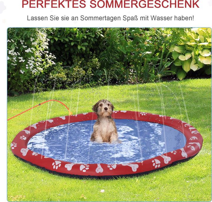Produktbild PawHut Hunde-Planschbecken Kunststoff Rot (Hundepool)