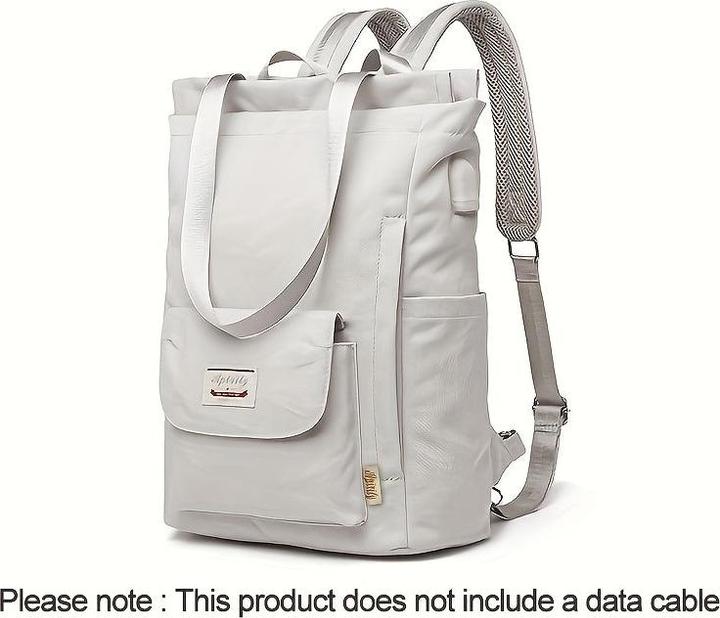 Produktbild Only-Bags.Store Unisex-Rucksack, lässige Umhängetasche mit USB-Ladeanschluss, Schulranzen, Daypack für