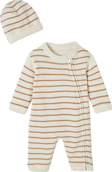 Immagine prodotto Vertbaudet Set bebè in maglia a righe: tutina e cappello (68)