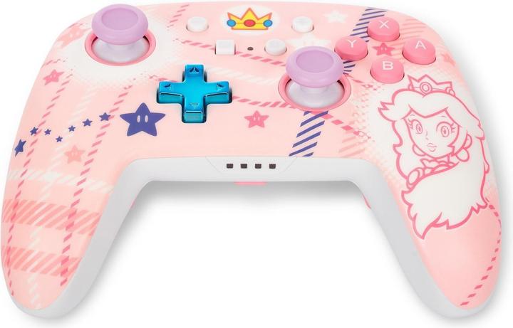 Productafbeelding PowerA Enhanced Wireless Controller Princess Peach Plaid (Switch OLED, Switch Lite, Switch)