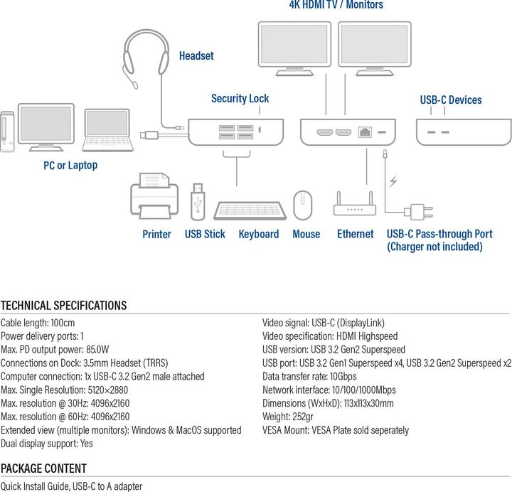 Nährwerte und Zutaten AC7150 (USB-C, 9 Ports)