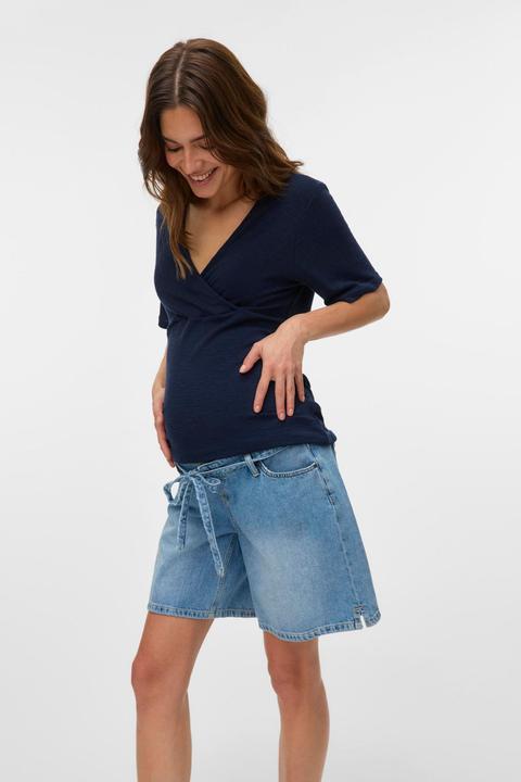 Produktbild Mamalicious Locker geschnitten Mid Rise Shorts Jeans-Shorts (S)