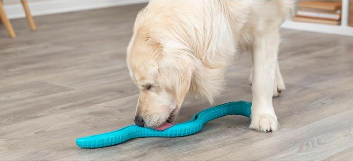 Actual product image Trixie Dog Toy Snack Snake, 59 cm, Petrol (Dog chew toy)