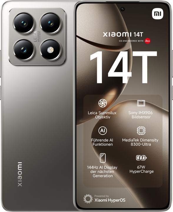 Image du produit Xiaomi 14T + Moniteur de jeu incurvé 30" Bundle de lancement (256 Go, Gris Titan, 6.67", Double SIM, 50 Mpx, 5G)